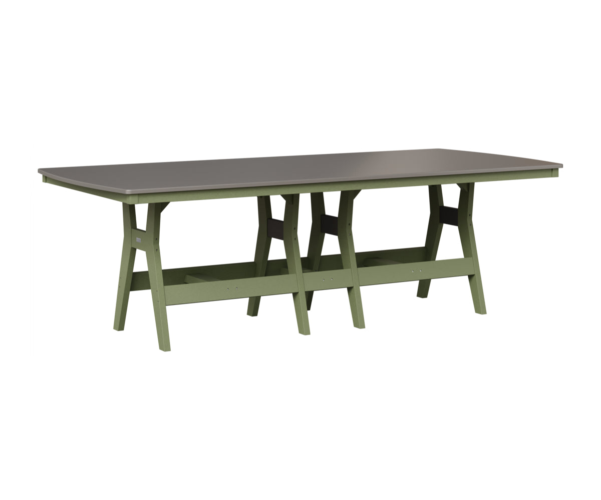 Berlin Gardens Harbor 44" x 96" Rectangular Table in Sage, Hammered Stainless top