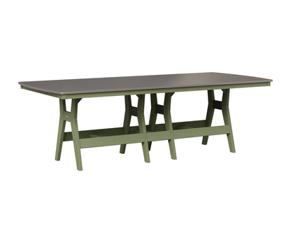 Berlin Gardens Harbor 44" x 96" Rectangular Table in Sage, Hammered Stainless top