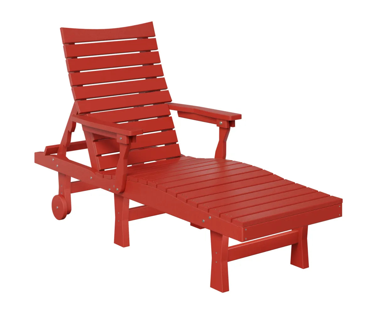 Berlin Gardens Bristol Chaise Lounge in Scarlet Red