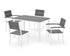 POLYWOOD Main Street 5-Piece Dining Set with Main Street 30 x 48 Dining Table in White / Slate Grey