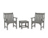 POLYWOOD Vineyard 3-Piece Garden Chair Set in Slate Grey