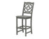 POLYWOOD Chinoiserie Bar Side Chair in Slate Grey