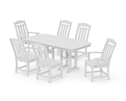POLYWOOD Cottage 7-Piece Dining Set in Vintage White