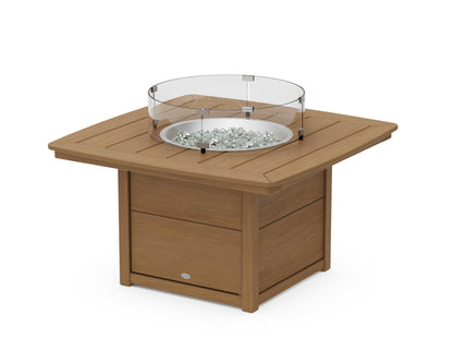 POLYWOOD Nautical 42" Fire Pit Table in Natural