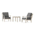 POLYWOOD Chinoiserie 3-Piece Deep Seating Set in Sand