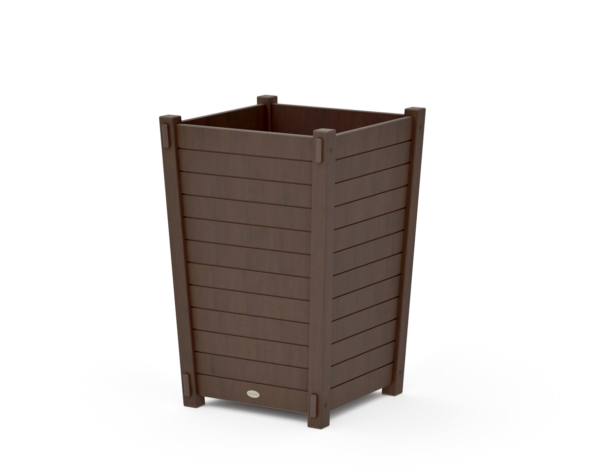 POLYWOOD Nautical Large Tapered Square Planter Box in Kona