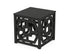 POLYWOOD Chinoiserie Umbrella Stand Accent Table in Black