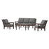 POLYWOOD Chippendale 4-Piece Deep Seating Set with Sofa in Mahogany
