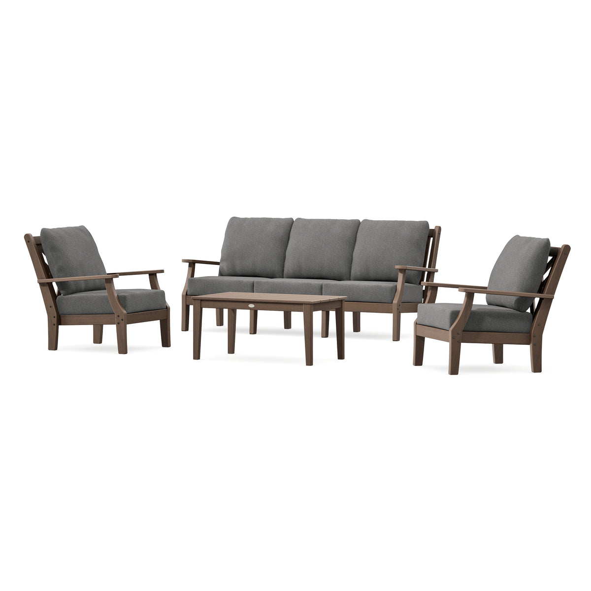 POLYWOOD Country Living Wovendale 4-Piece Deep Seating Set with Sofa in Kona