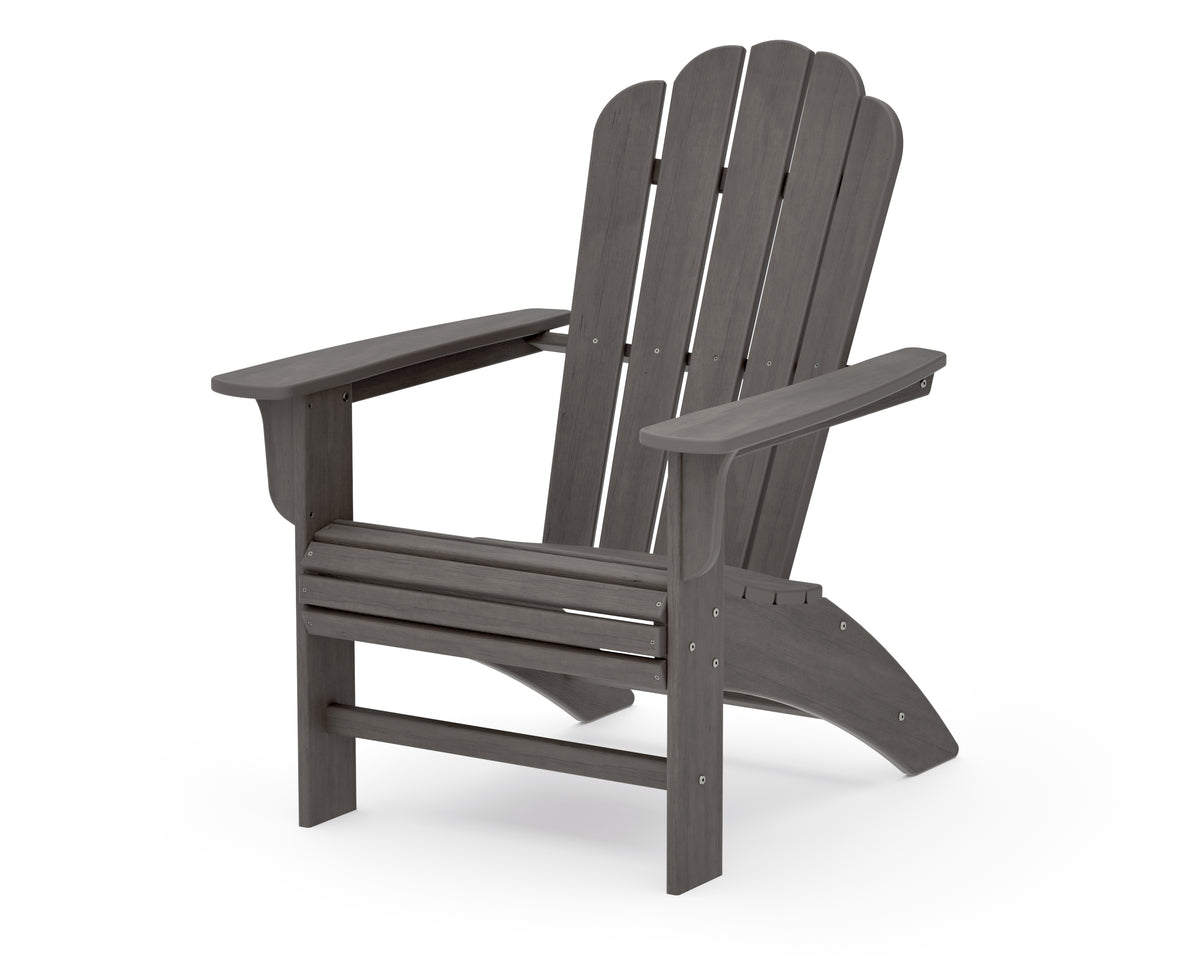 POLYWOOD Cottage Curveback Adirondack Chair in Driftwood