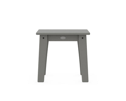 Angled view of the POLYWOOD Lakeside End Table in Slate Grey