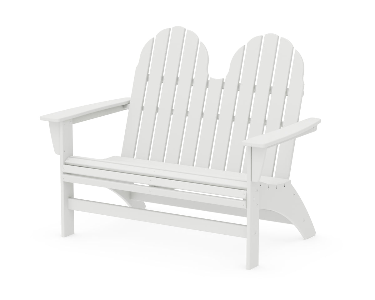 POLYWOOD Vineyard 48" Adirondack Bench in White