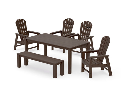 POLYWOOD South Beach 6-Piece Parsons Dining Set with Bench in Kona