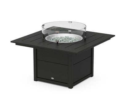 POLYWOOD Square 42" Fire Pit Table in Black