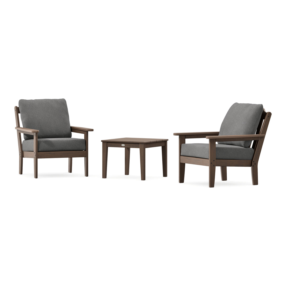POLYWOOD Country Living Cottage 3-Piece Deep Seating Set in Kona