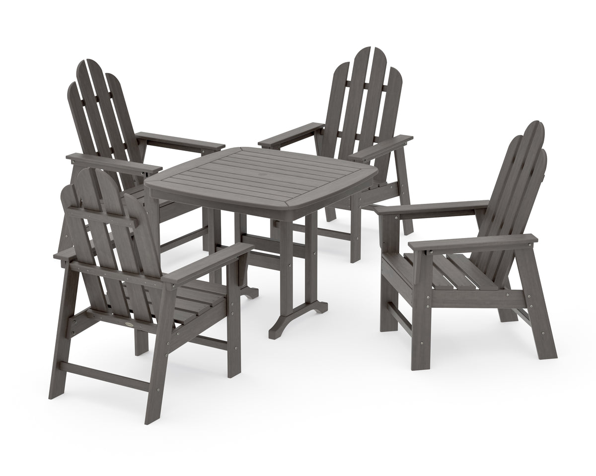 POLYWOOD Long Island 5-Piece Dining Set in Driftwood