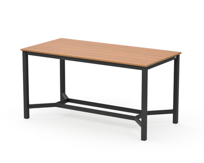 POLYWOOD Main Street 36 x 72 Counter Table in Black / Natural