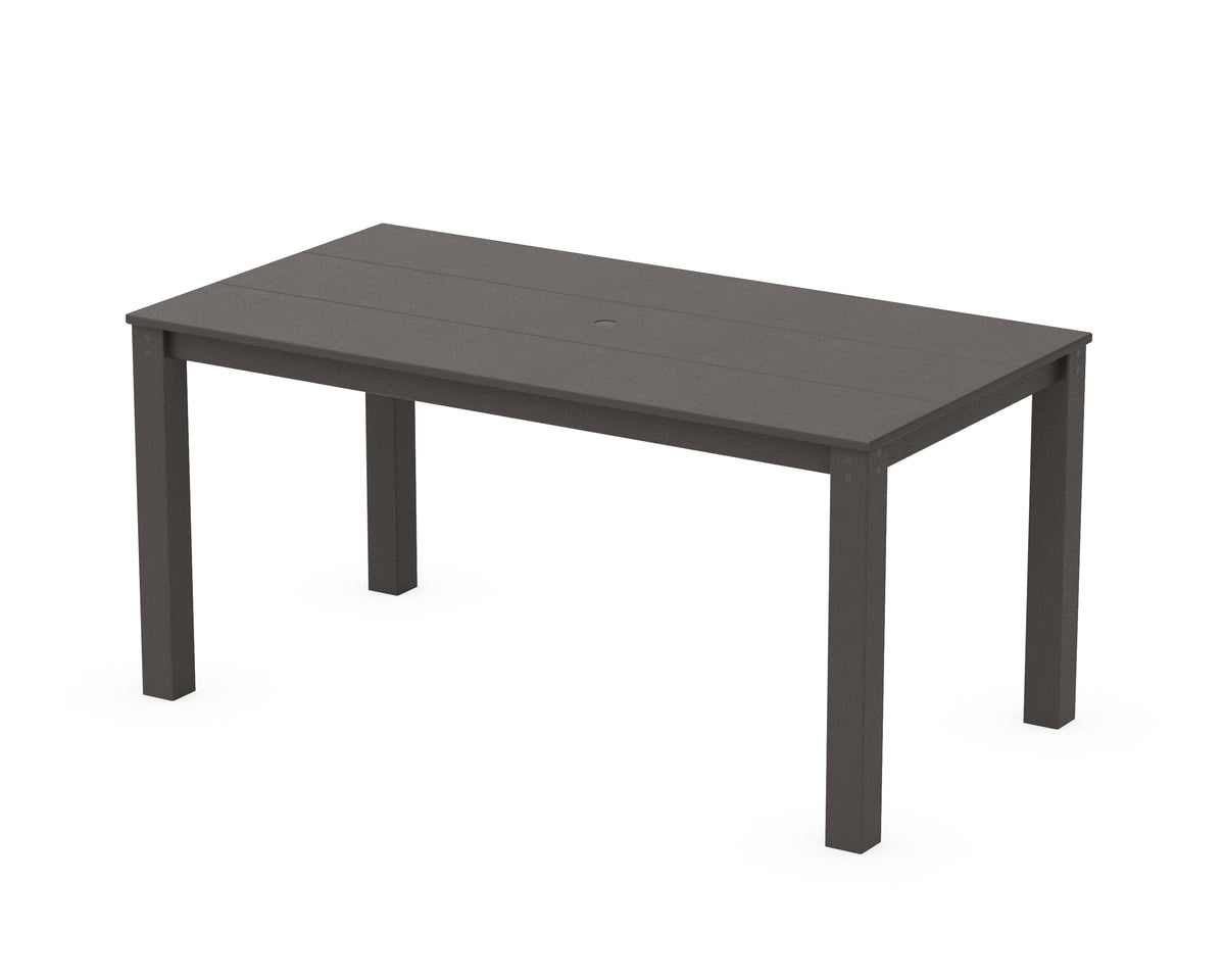 POLYWOOD Studio Parsons 34" X 64" Dining Table in Vintage Coffee