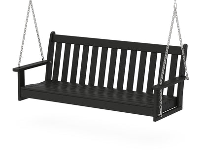 POLYWOOD Vineyard 60" Porch Swing in Black