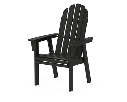 POLYWOOD Vineyard Curveback Adirondack Dining Chair in Black