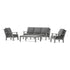 POLYWOOD Chinoiserie 4-Piece Deep Seating Set with Sofa in Slate Grey
