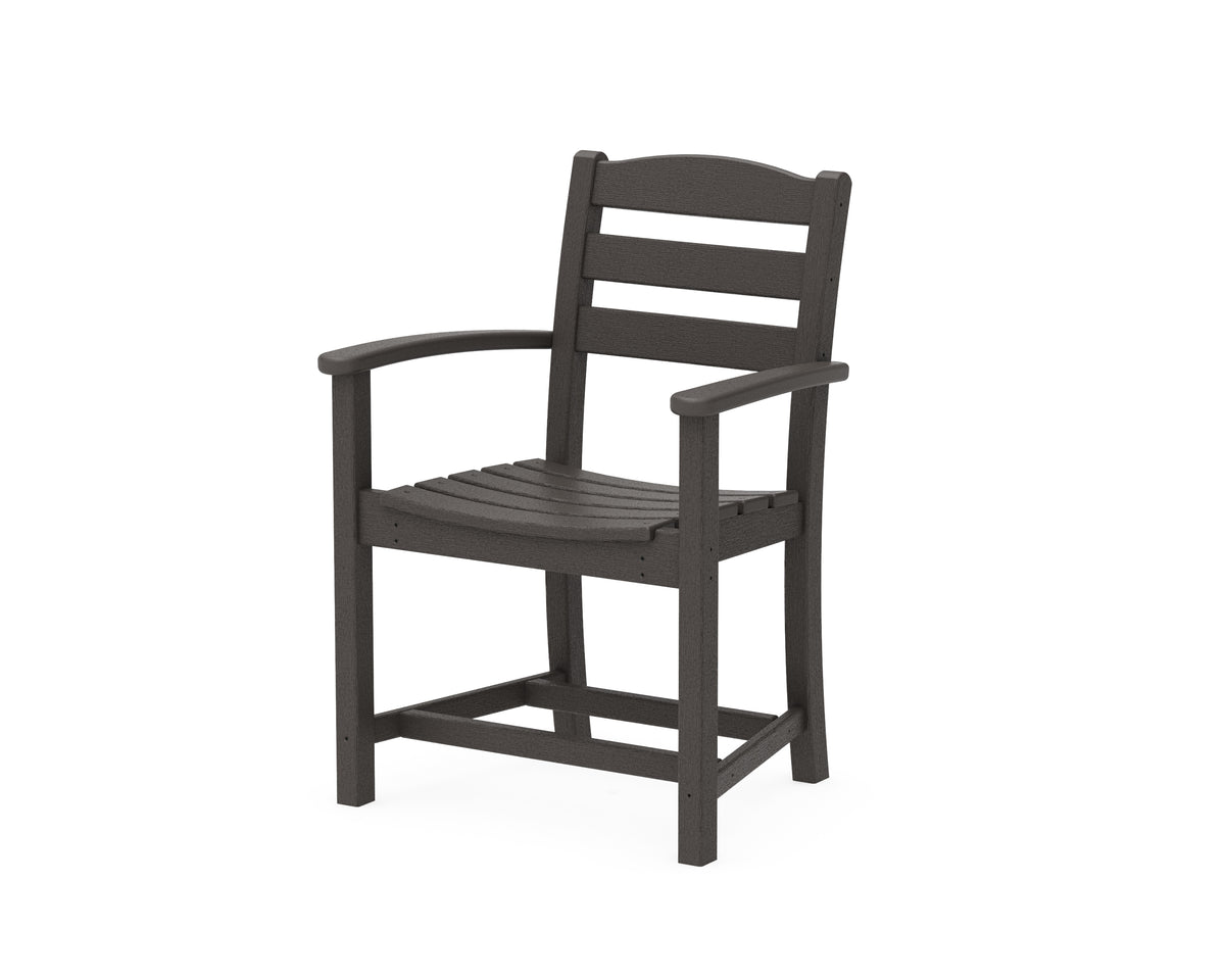 POLYWOOD La Casa Café Dining Arm Chair in Vintage Coffee
