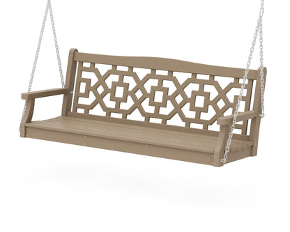 POLYWOOD Chinoiserie 60" Swing in Vintage Sahara