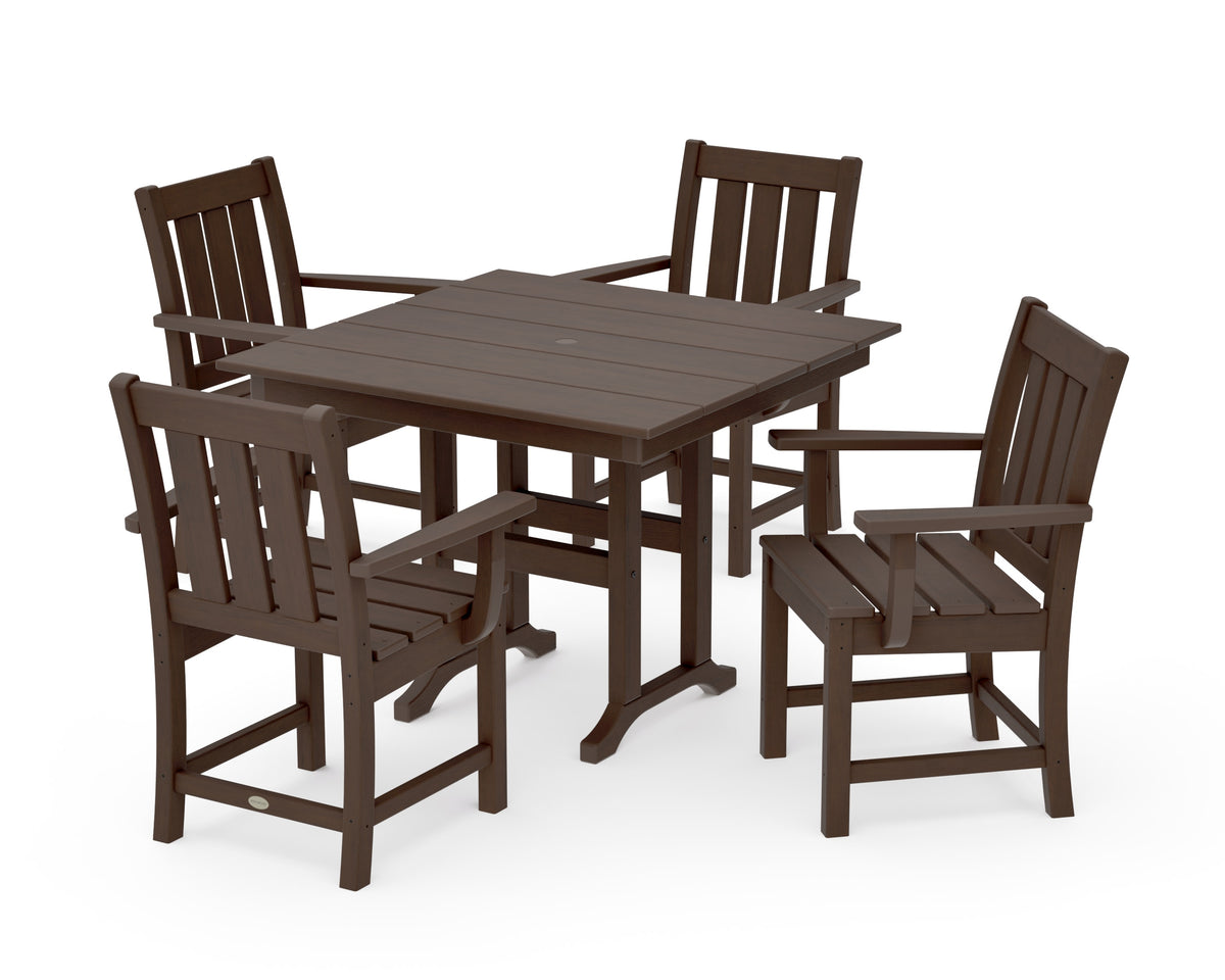 POLYWOOD Oxford 5-Piece Farmhouse Dining Set in Kona