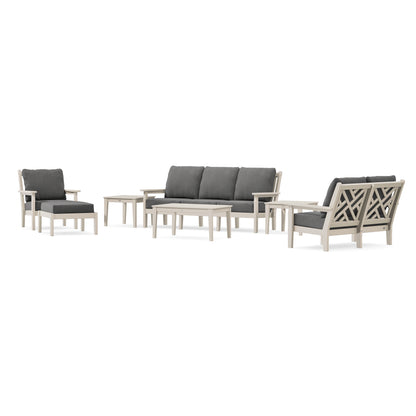 POLYWOOD Chippendale 7-Piece Deep Seating Set in Sand
