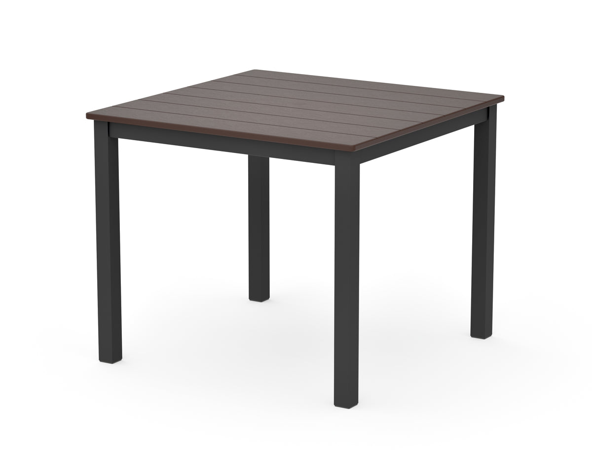POLYWOOD Main Street 36" x 36" Dining Table in Black / Mahogany
