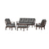 POLYWOOD Prairie 6-Piece Lounge Sofa Set in Mahogany