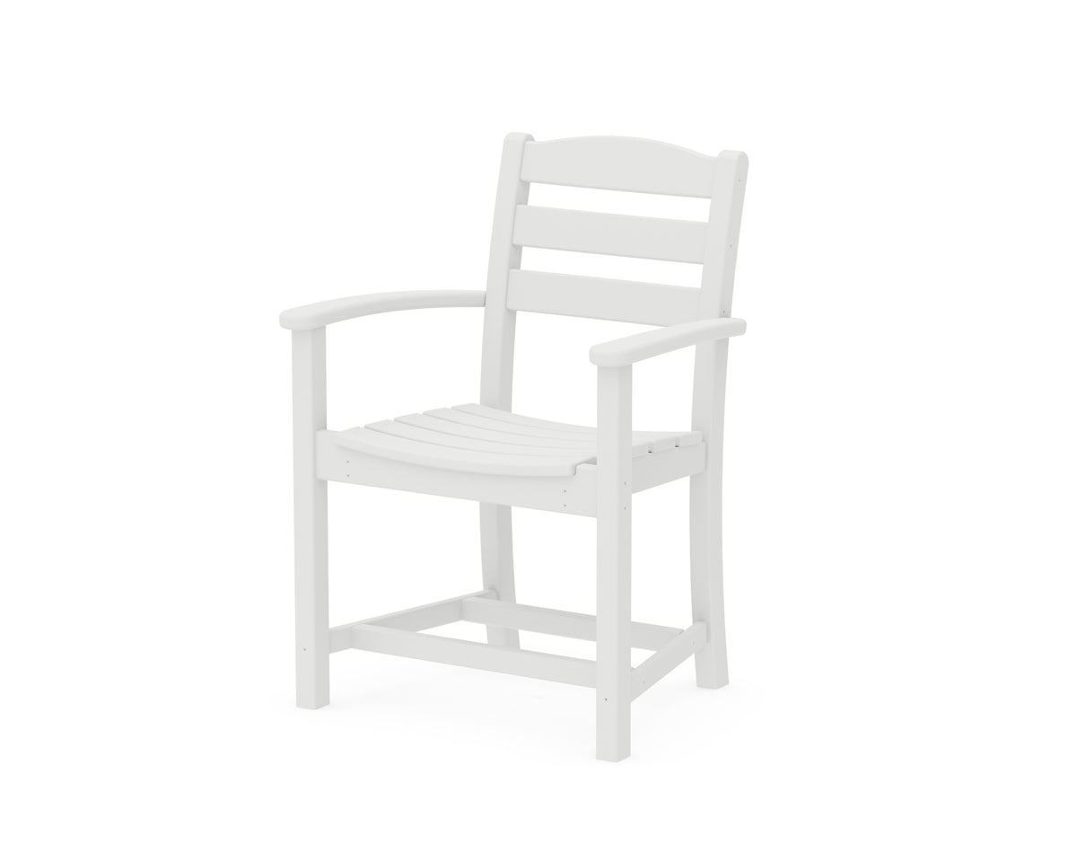 POLYWOOD La Casa Café Dining Arm Chair in White