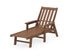 POLYWOOD Vineyard Chaise with Arms in Teak