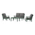 POLYWOOD Braxton 4-Piece Deep Seating Chair Set in Green