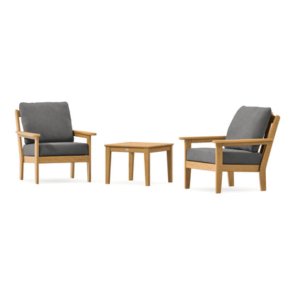 POLYWOOD Country Living Cottage 3-Piece Deep Seating Set in Natural