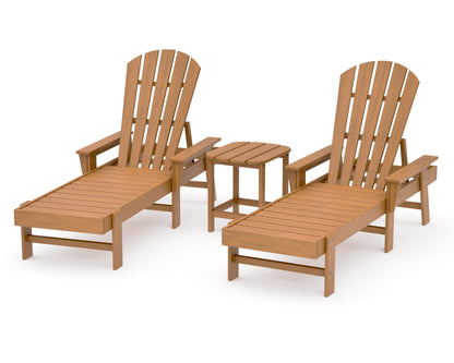 POLYWOOD South Beach Chaise 3-Piece Set in Natural