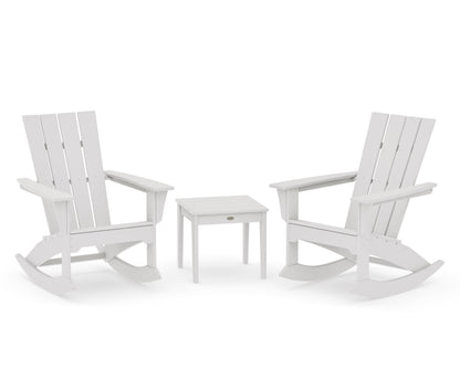 POLYWOOD Quattro 3-Piece Rocker Set in Vintage White