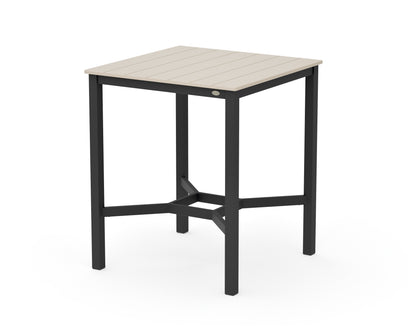 POLYWOOD Main Street 36 x 36 Bar Table in Black / Sand