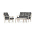 POLYWOOD Oxford 3-Piece Deep Seating Set with Loveseat in Sand
