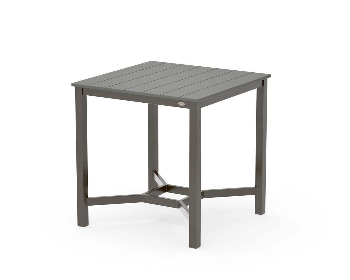 POLYWOOD Main Street 36 x 36 Counter Table in Bronze / Slate Grey