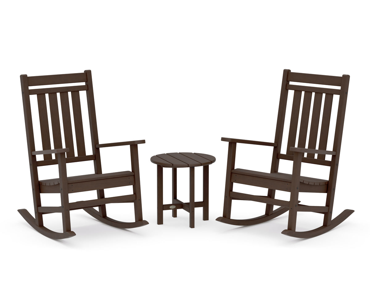 POLYWOOD Estate 3-Piece Rocking Chair Set in Kona