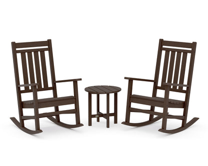 POLYWOOD Estate 3-Piece Rocking Chair Set in Kona