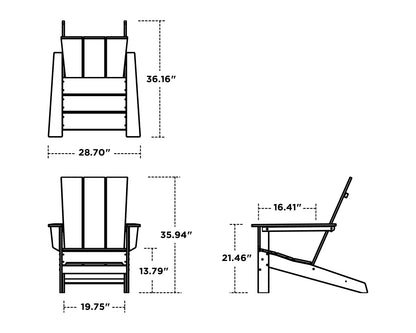 POLYWOOD Modern Studio Adirondack Chair