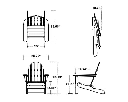 Classic Folding Adirondack Chair
