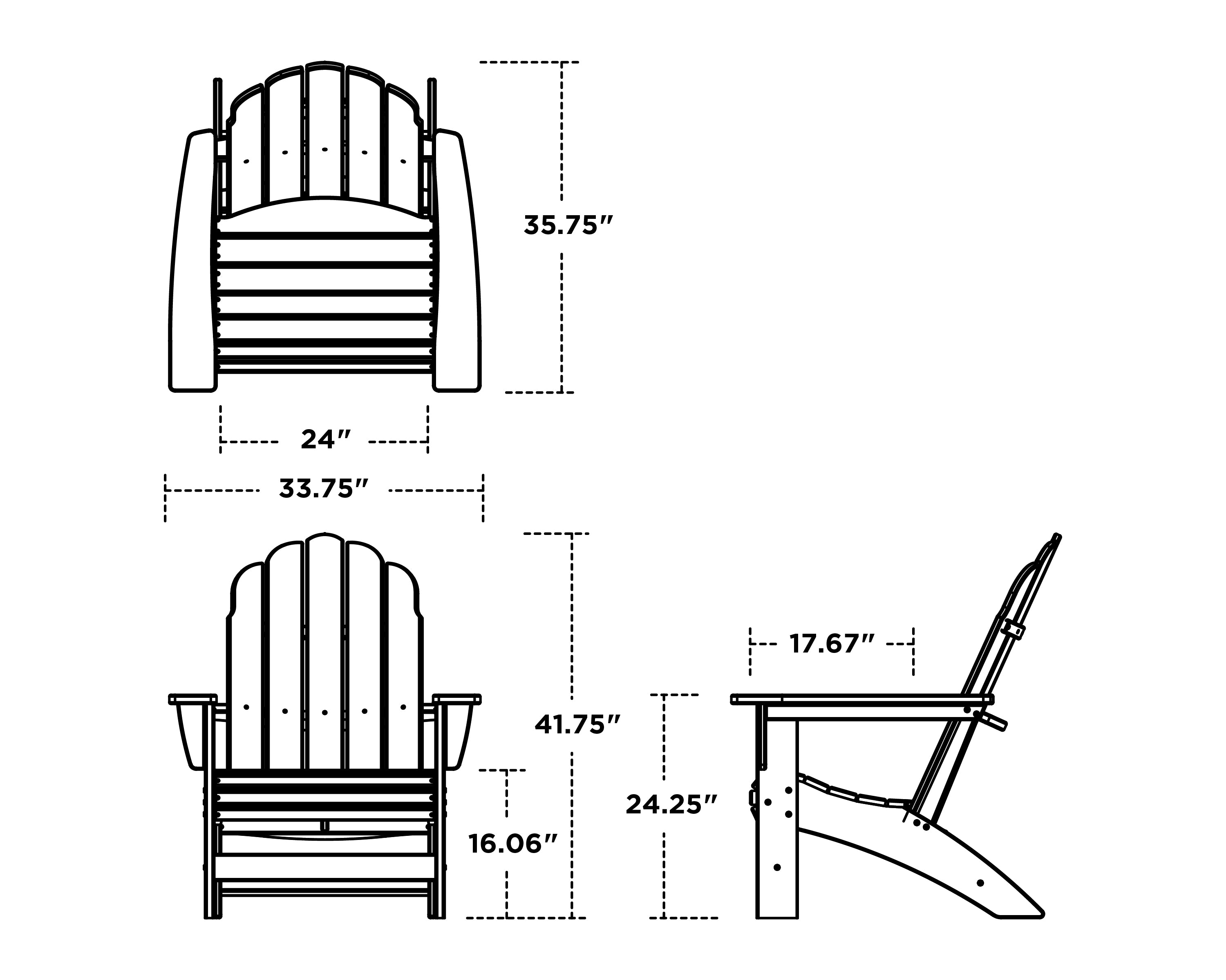 POLYWOOD Vineyard Grand Adirondack Chair