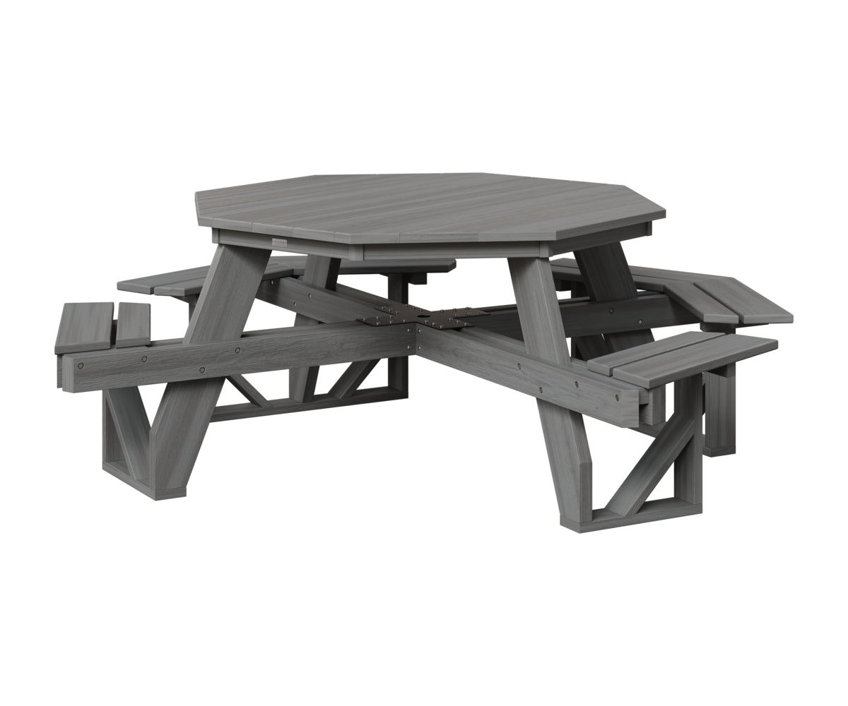 Berlin Gardens Octagon ADA Picnic Table in Driftwood Gray