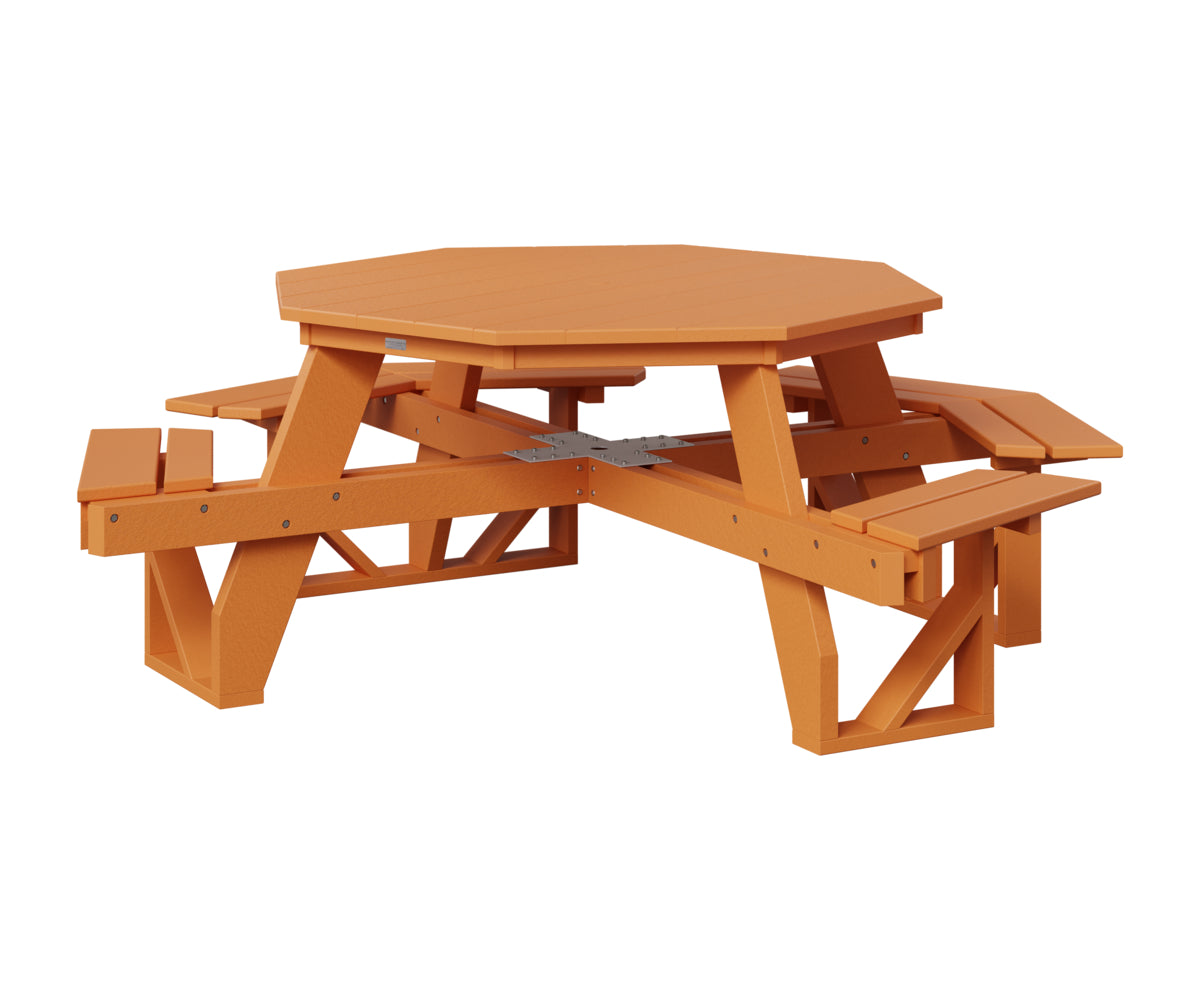 Berlin Gardens Octagon ADA Picnic Table in Mango Orange