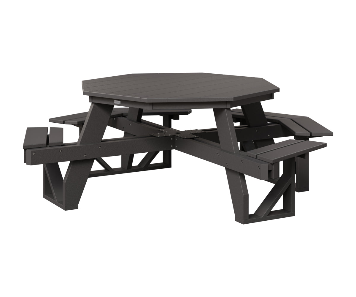 Berlin Gardens Octagon ADA Picnic Table in Smoke Gray