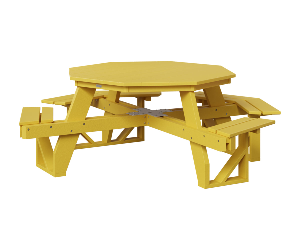 Berlin Gardens Octagon ADA Picnic Table in Sunburst Yellow