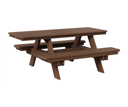 Berlin Gardens Rectangular ADA Picnic Table in Brazilian Walnut